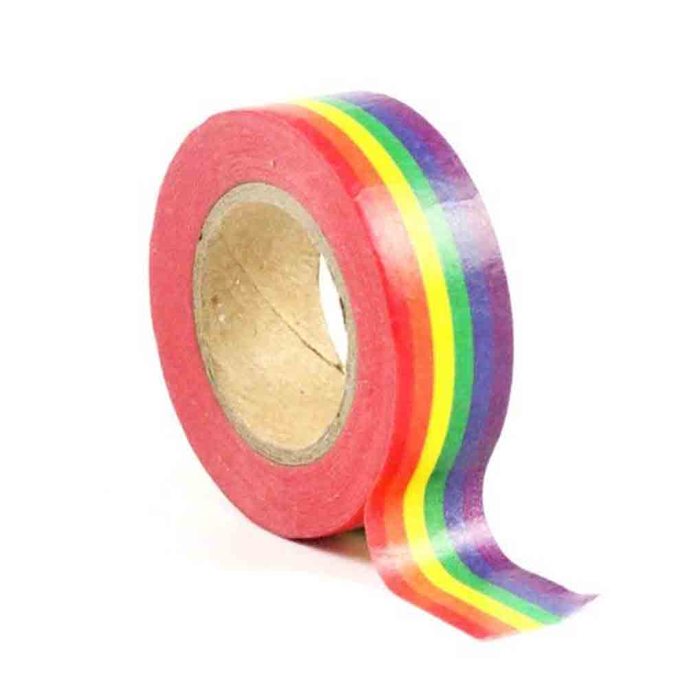 Vivid Rainbow Stripe Washi Tape